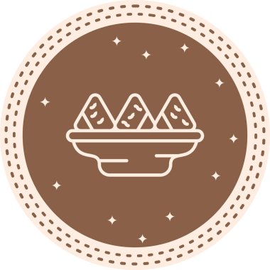 Samosa web simgesi, vektör illüstrasyonu
