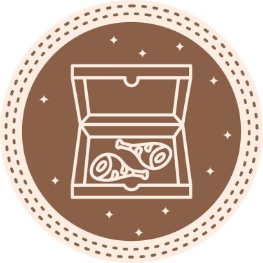 Kızarmış Tavuk Kutusu Biçimli Yaratıcı Tasarım Elementi