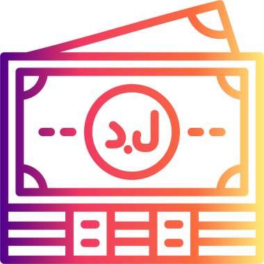 Libya Notları web simgesi vektör illüstrasyonu