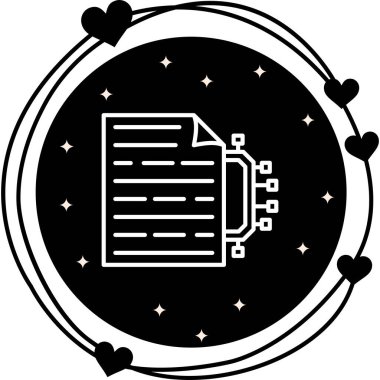 Makine Öğrenme Web simgesi vektör çizimi