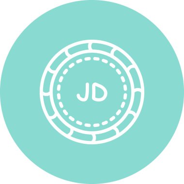 Ürdün Dinar para ikonu, ulusal para birimi