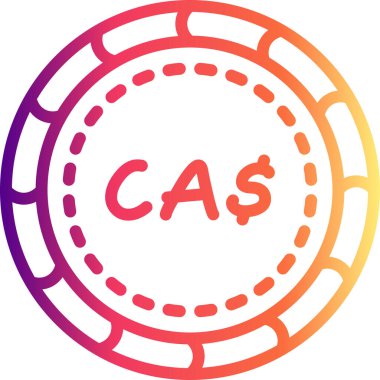 Kanada Dolar madeni para simgesi, para birimi sembolü