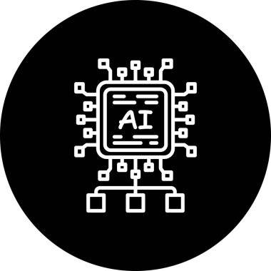 AI Algoritmasının vektör illüstrasyonu modern simge