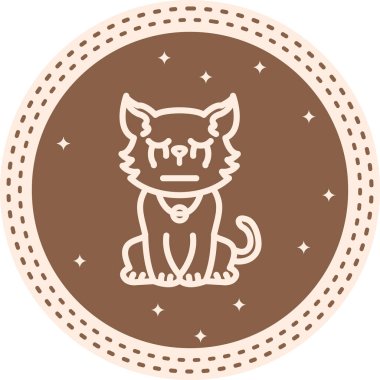 Yüksek Sesli Ağlama Dengeli Özel Düz Vektör Düzeni Olan Kedi