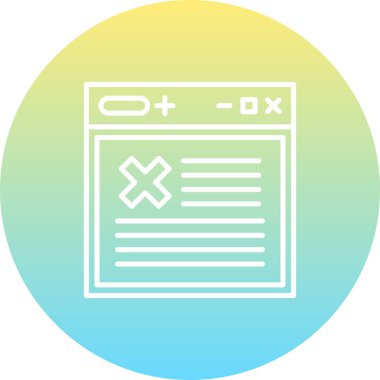 Web Reddedilmiş Simgesi, Basit İllüstrasyon