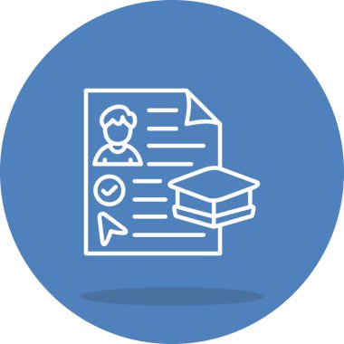 Müfredat web simgesi vektör illüstrasyonu