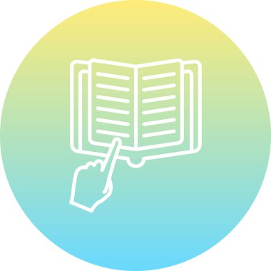 Kitap Okuma Gelişmiş Yaratıcı Arayüz Grafiksel Şekli