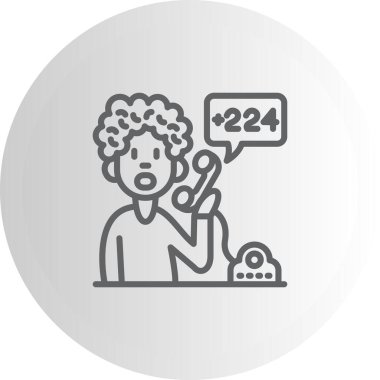 Gine ülke telefon kodu, erkek ikonu arıyor.