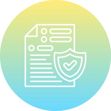 Sigorta Web Simgesi, Basit İllüstrasyon