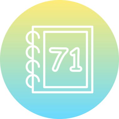 Yetmiş bir web simgesi vektör illüstrasyonu