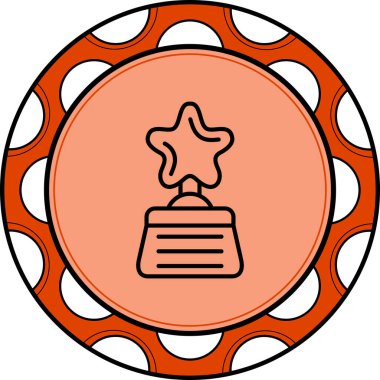 Yıldız Ödülü Yüksek Çözünürlüklü Düz Tasarım Sembolü