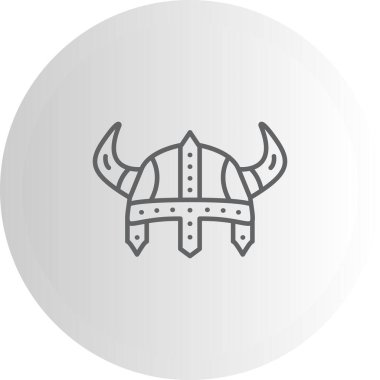 Viking Miğferi basit düz bir illüstrasyon