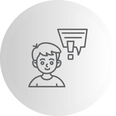 Gözlemci Profili Kalın Web Grafiksel Çizimi