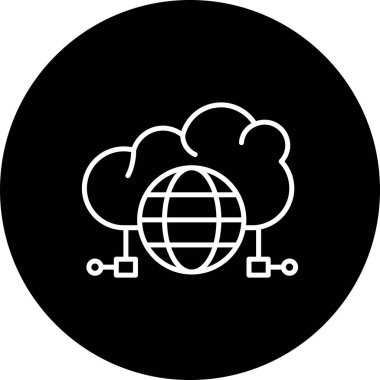 Kamu Bulutu Eşsiz Düz Dijital Tasarım Nesnesi