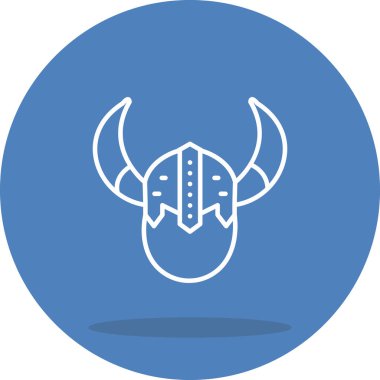 Viking Miğferi basit düz bir illüstrasyon