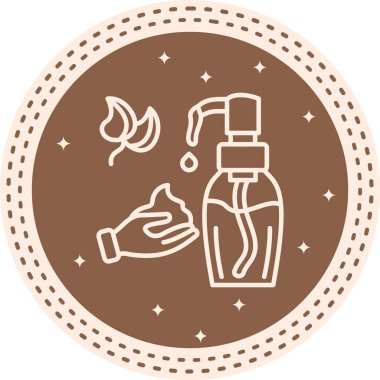 Vücut losyonu Simgesi, Basit İllüstrasyon