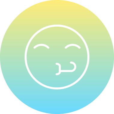 Çizgi film karalama simgesi web işareti, beyaz arkaplanda izole edilmiş emoji simgesi