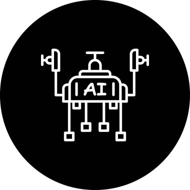 Drone AI Yaratıcı Minimum Vektör Sanatı Özelliği