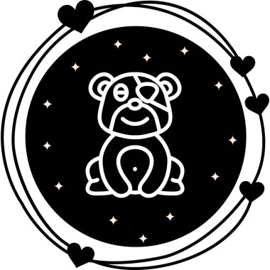 Korsan Ayı Yaratıcı Modern Düz Vektör Tasarımı