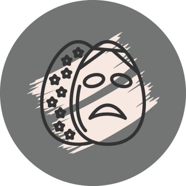 Paskalya Hastalıklı Yumurta Belirli Profesyonel Yaratıcı Grafik Elementi