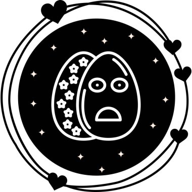 Paskalya Üzüntülü Yumurta Ayırt Edilmiş Fonksiyonel İşlevsel Grafiksel Elementi