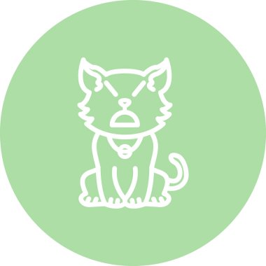 Azimli Kedi Eşsiz Düz Dijital Tasarım Nesnesi