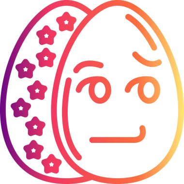 Paskalya Sırıtışı Zarif Çağdaş Dijital Grafik Özelliği