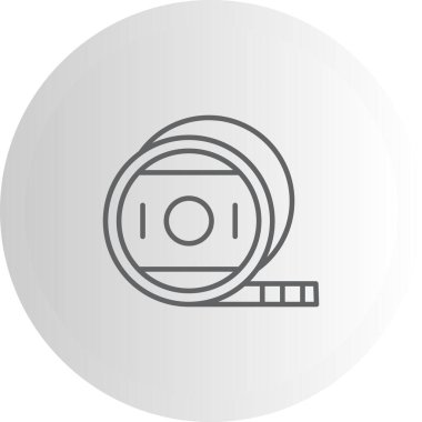 Teyp Yüksek Çözünürlüklü Düz Tasarım Sembolü