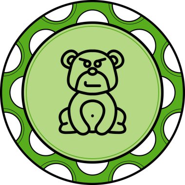 Kötü Ayı Eşsiz Yenilikçi Dijital Grafik Sembolü