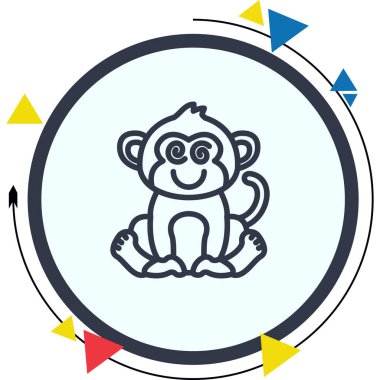 Hipnotize Edilmiş Maymun Temiz Sayısal Grafik Düzeni