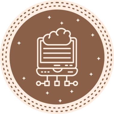 Bulut Kenarı Hesaplama Dengeli Profesyonel Markalaşma Grafik Sembolü