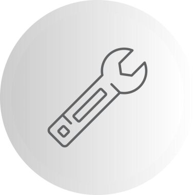 İngiliz anahtarı simgesi, vektör illüstrasyonu basit tasarım.