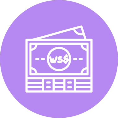 Samoa Notları Web simgesi vektör illüstrasyonu