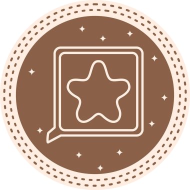 Rozet simgesi, vektör illüstrasyonu basit tasarım