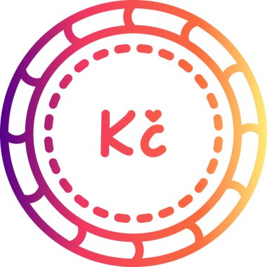 Koruna madeni para simgesi, para birimi sembolü