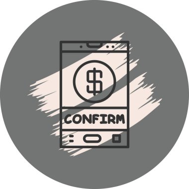 Ödeme Doğrulama Eşsiz Düz Dijital Tasarım Nesnesi