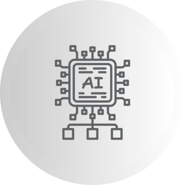 AI Algoritmasının vektör illüstrasyonu modern simge