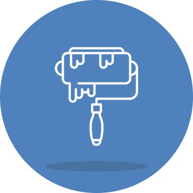 Boya Pateni Minimum Düz Vektör Resimlemesi