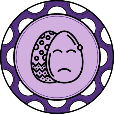 Easter Cold Sweat Egg Eşsiz Yenilikçi Dijital Grafik Sembolü