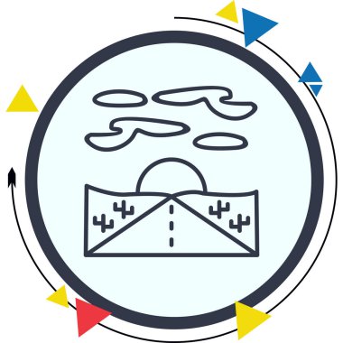 Yol Biçimli Özel Vektör Tasarım Varlığı