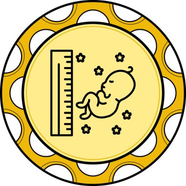 Bebek Büyüme Simgesi, Basit İllüstrasyon