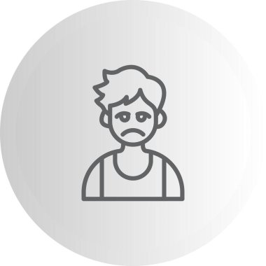 Üzgün Çocuk Zarif Çağdaş Dijital Grafik Özelliği