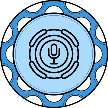 mikrofon web simge vektör çizim