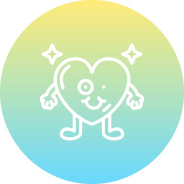 Zany Heart Yüksek Çözünürlüklü Sanat Sembolü