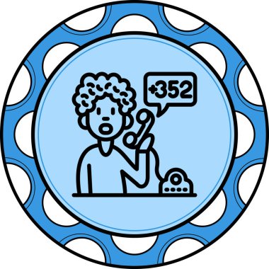 Lüksemburg ülke telefon kodu ve ikonu arayan bir çocuk.