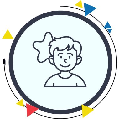 düz geribildirim simgesi vektör çizimi 