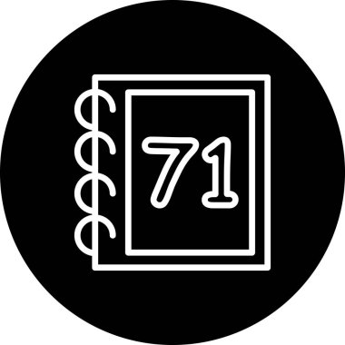 Yetmiş bir web simgesi vektör illüstrasyonu