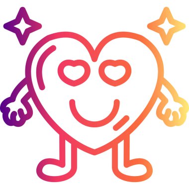 Smiley Heart Yaratıcı Ürün Tasarımı Elementi