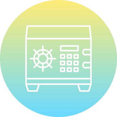 Güvenli Kutu modern simge vektör illüstrasyonu