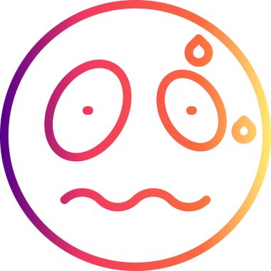 emoji simgesi, web kullanımı için basit tasarım vektör çizimi